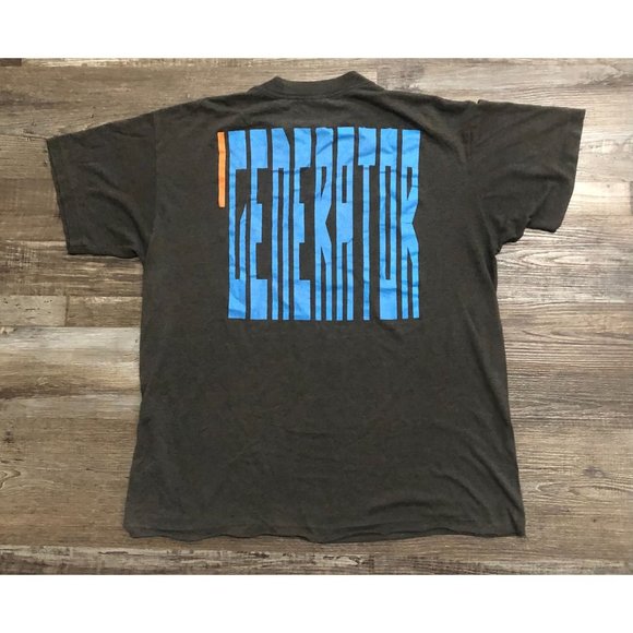 Vtg 1987 Yes Adult XL Generator Tour Rock T Shirt Double Sided - Picture 2 of 12